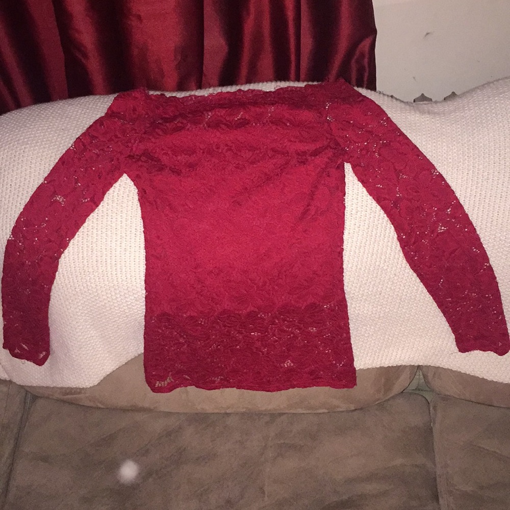 Red-laced shirt
